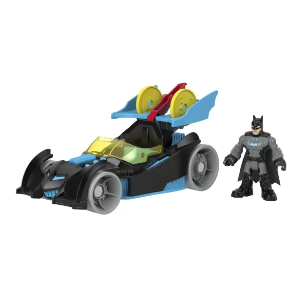 DC SUPER FRIENDS VEHICUL CU FIGURINA BATMAN CU COSTUM GRI