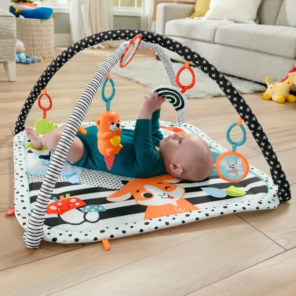 Salteaua de Joacă Fisher-Price Music, Glow and Grow Gym 3-în-1