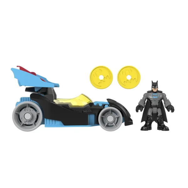 DC SUPER FRIENDS VEHICUL CU FIGURINA BATMAN CU COSTUM GRI